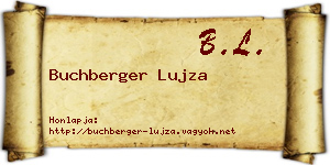 Buchberger Lujza névjegykártya